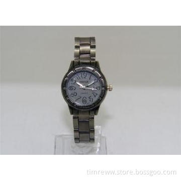 Zinc alloy bronze color Round Metal Wrist Watch SR626SW bat